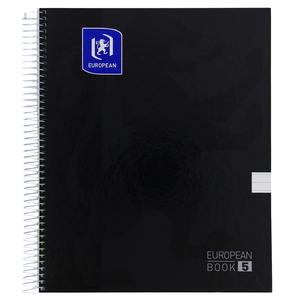 CUADERNO ESPIRAL RAYAS EUROPEAN 5 120H (PROFESIONAL, PASTA DURA, NEGRO) CUADERNO ESPIRAL RAYAS EUROPEAN 5 120H (PROFESIONAL, PASTA DURA, NEGRO)