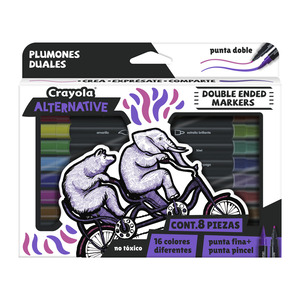 MARCADORES CRAYOLA ALTERNATIVE DUALES 8U MARCADORES CRAYOLA ALTERNATIVE DUALES 8U