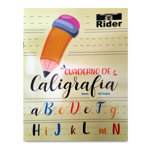 CUADERNO CALIGRAFIA 5MM RIDER 8,5 X 6,5 40 HOJAS CUADERNO CALIGRAFIA 5MM RIDER 8,5 X 6,5 40 HOJAS