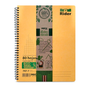 CUADERNO RIDER 747-7 CUADRO GRANDE 210 MM X 275 MM 80 H CUADERNO RIDER 747-7 CUADRO GRANDE 210 MM X 275 MM 80 H