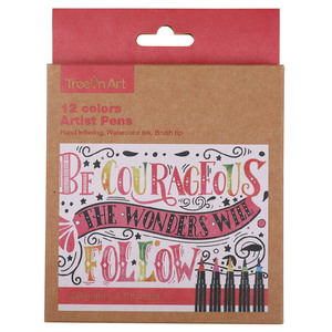 PLUMA DE ARTISTA 12U (PERFECTO PARA ILUSTRACION Y LETTERING. PUNTA PINCEL 3MM COLORES SURTIDOS PLUMA DE ARTISTA 12U (PERFECTO PARA ILUSTRACION Y LETTERING. PUNTA PINCEL 3MM COLORES SURTIDOS