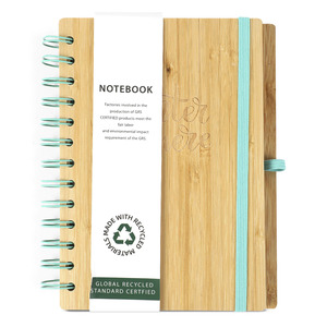 LIBRETA ESPIRAL BAMBOO CINTA AZUL A5 80GR 100H LIBRETA ESPIRAL BAMBOO CINTA AZUL A5 80GR 100H