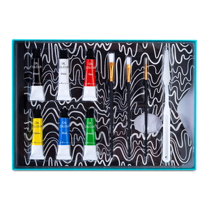 SET DE PINTURAS DE ACEITE CRE8 (INCLUYE: 1 PAD 30H, 6 TUBOS 12ML CADA UNO, 3 PINCELAS, 1 ESPATULA) SET DE PINTURAS DE ACEITE CRE8 (INCLUYE: 1 PAD 30H, 6 TUBOS 12ML CADA UNO, 3 PINCELAS, 1 ESPATULA)