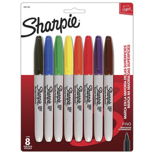 MARCADOR PERMANENTE SHARPIE FINO SURTIDO 8U MARCADOR PERMANENTE SHARPIE FINO SURTIDO 8U