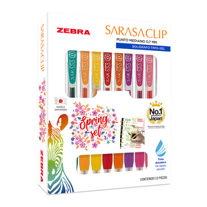 ROLLERBALL ZEBRA SARASA CLIP MEDIANO COLORES WINTER 10U ROLLERBALL ZEBRA SARASA CLIP MEDIANO COLORES WINTER 10U