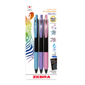 ROLLERBALL ZEBRA SARASA DECOSHINE COLORES PASTEL 3U ROLLERBALL ZEBRA SARASA DECOSHINE COLORES PASTEL 3U