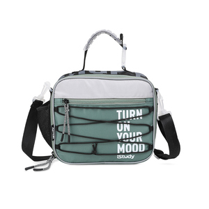 LONCHERA ISTUDY VERDE CON DETALLE NEGRO Y GRIS LONCHERA ISTUDY VERDE CON DETALLE NEGRO Y GRIS