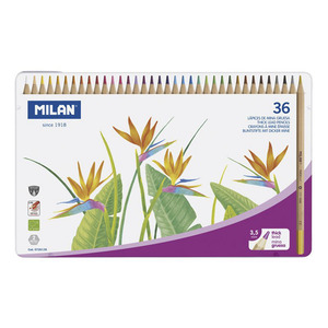 LAPICES DE COLORES MILAN MINA GRUESA 3.3MM 36U LAPICES DE COLORES MILAN MINA GRUESA 3.3MM 36U