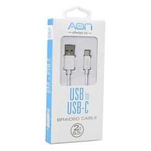 CABLE AON USB A A USB C 2MT NEGRO AO-CB-4010 CABLE AON USB A A USB C 2MT NEGRO AO-CB-4010