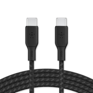 CABLE TRENZADO USB-C A USB-C 100W CABLE 2M BK CABLE TRENZADO USB-C A USB-C 100W CABLE 2M BK