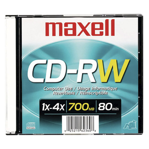 CD-RW 4X 80MIN SLIM MAXELL CD-RW 4X 80MIN SLIM MAXELL