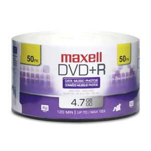 DVD +R 16X BULK 50 UNIDADES MAXELL 639076 DVD +R 16X BULK 50 UNIDADES MAXELL 639076