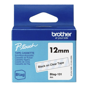 CINTA BROTHER P-TOUCH BTAG131 TINTA NEGRA SOBRE TRANSPARENTE 12MM CINTA BROTHER P-TOUCH BTAG131 TINTA NEGRA SOBRE TRANSPARENTE 12MM
