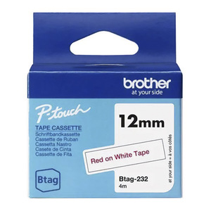 CINTA BROTHER P-TOUCH BTAG232 ROJA SOBRE BLANCO 12MM X 4M CINTA BROTHER P-TOUCH BTAG232 ROJA SOBRE BLANCO 12MM X 4M
