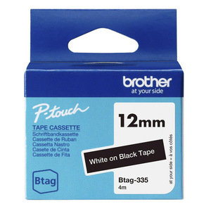 CINTA BROTHER P-TOUCH BTAG335 BLANCO SOBRE NEGRO 12MM X 4M CINTA BROTHER P-TOUCH BTAG335 BLANCO SOBRE NEGRO 12MM X 4M