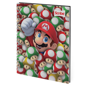 CUADERNO ESPIRAL RAYA SCRIBE (MARIO BROS,