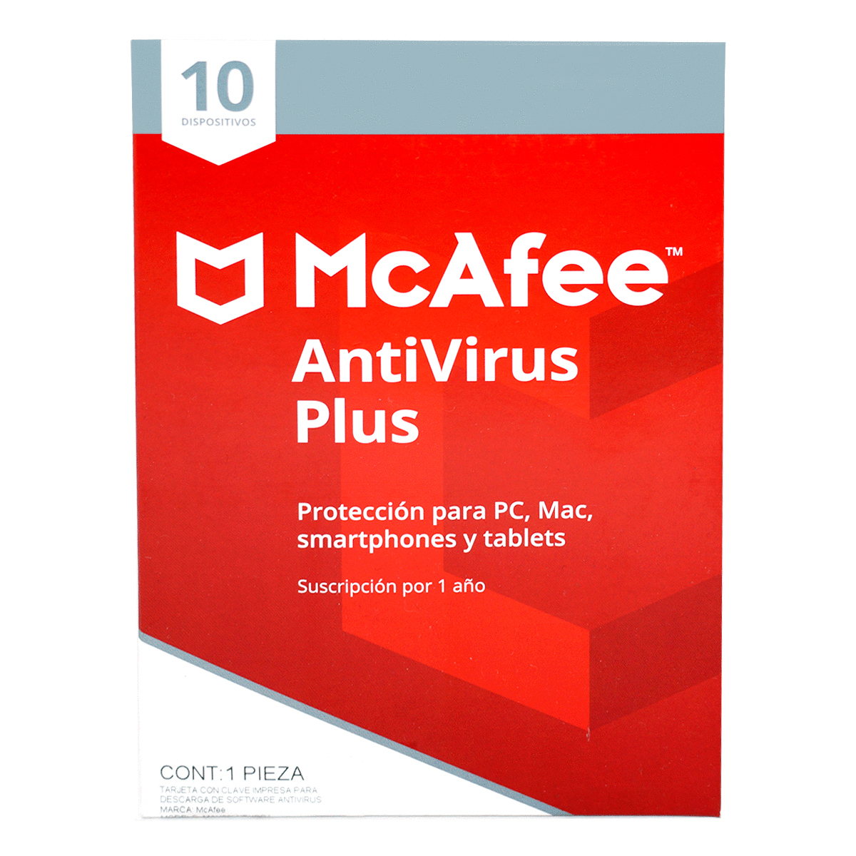 ANTIVIRUS MCAFEE 2018 PLUS (10 USUARIOS)
