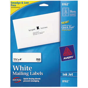 ETIQUETA BLANCA PERMANENTE INKJET 3.4 CM X 10.2 CM PAQ 350 ETIQUETA BLANCA PERMANENTE INKJET 3.4 CM X 10.2 CM PAQ 350
