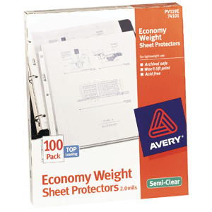 PROTECTORES DE HOJA SEMI-TRANSPARENTE 100 PZ PROTECTORES DE HOJA SEMI-TRANSPARENTE 100 PZ