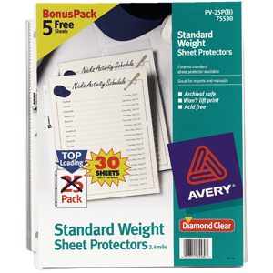 PROTECTORES DE HOJA TRANSPARENTE 25 PZ PROTECTORES DE HOJA TRANSPARENTE 25 PZ