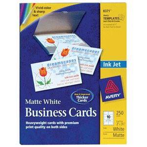 TARJETAS DE PRESENTACIÓN BLANCAS INKJET 250 TARJETAS