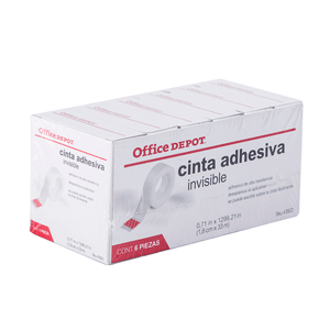CINTA ADHESIVA OFFICE DEPOT MATE 18MM X 33M 6U