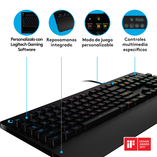 TECLADO LOGITECH G213 GAMING 920-008084