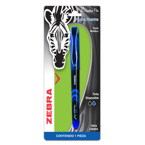 PLUMA FUENTE ZEBRA DESECHABLE PUNTA METALICA Z- AZUL 1U PLUMA FUENTE ZEBRA DESECHABLE PUNTA METALICA Z- AZUL 1U