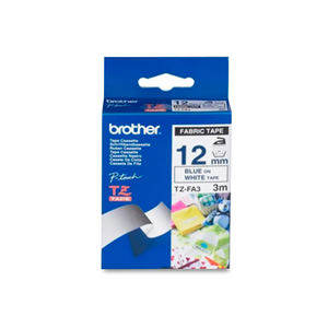 CINTA PARA TELA P-TOUCH BROTHER TZE-FA3 AZUL SOBRE BLANCO CINTA PARA TELA P-TOUCH BROTHER TZE-FA3 AZUL SOBRE BLANCO