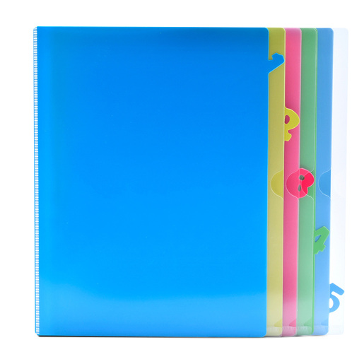 FOLDER PORTADOCUMENTOS TCARTA C/PESTANA EN NUMERO DE COLOR 1-5