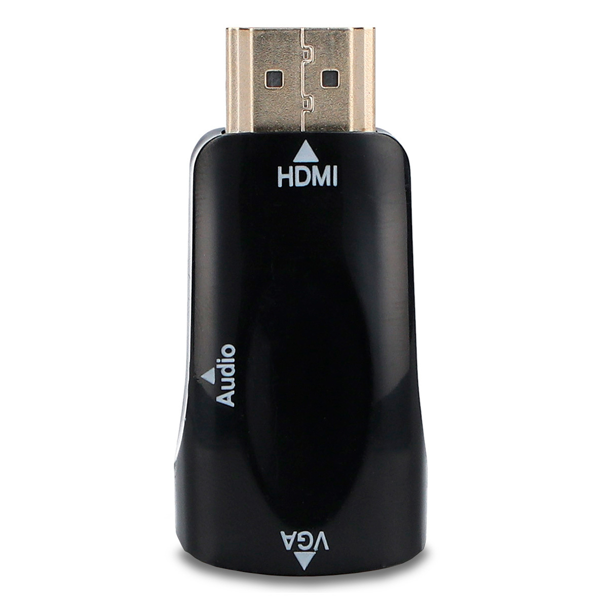 Adaptador VGA macho a HDMI hembra + salida de conector de audio de 3,5 mm,  negro - Spain