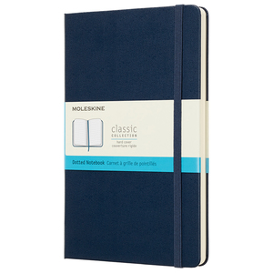 LIBRETA MOLESKIN TAPA DURA (GRANDE, HOJA PUNTEADA, AZUL) LIBRETA MOLESKIN TAPA DURA (GRANDE, HOJA PUNTEADA, AZUL)