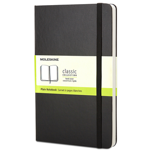 LIBRETA MOLESKIN TAPA DURA (GRANDE, HOJA BLANCA,