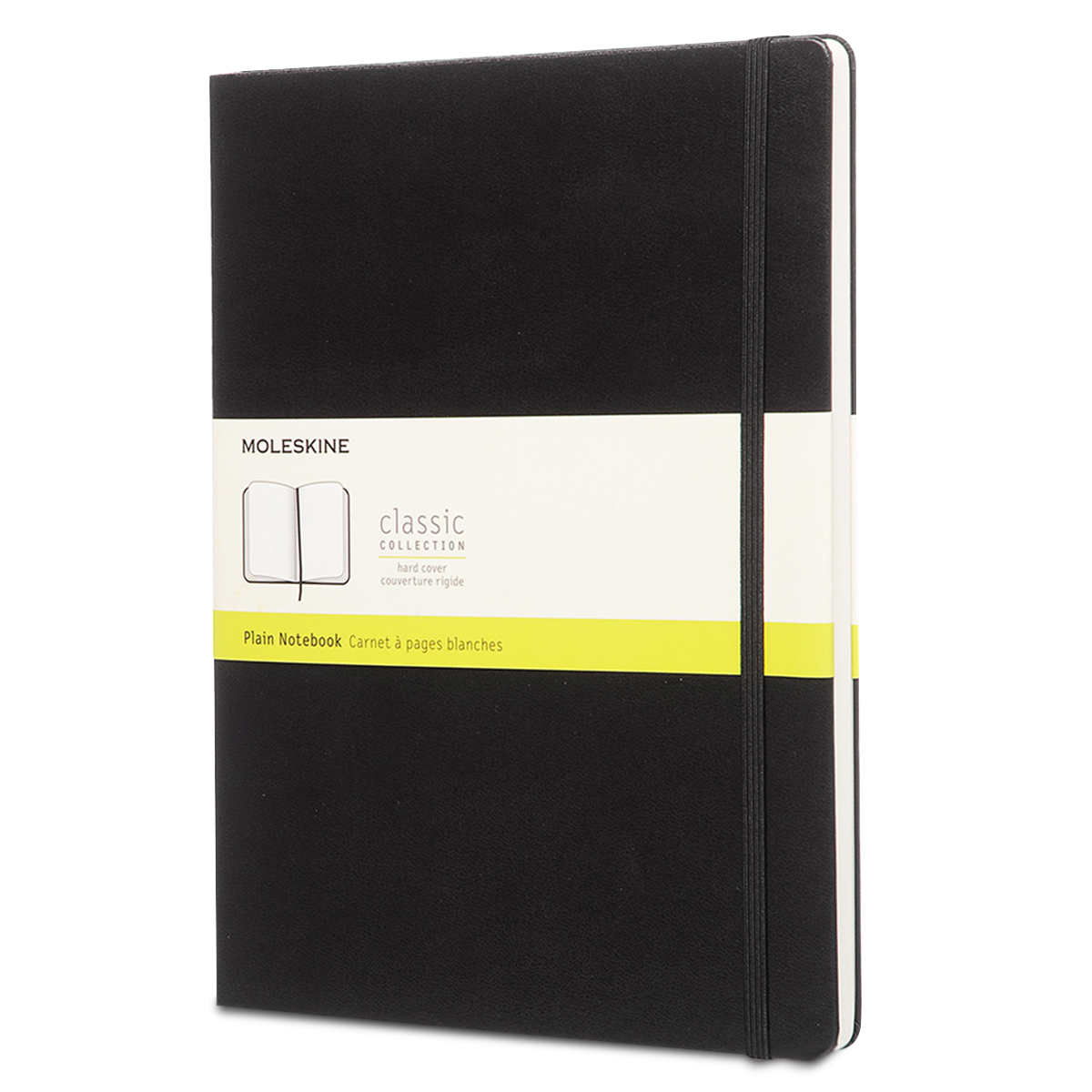 LIBRETA MOLESKIN TAPA DURA (EXTRA GRANDE, HOJA BLANCA, NEGRO)