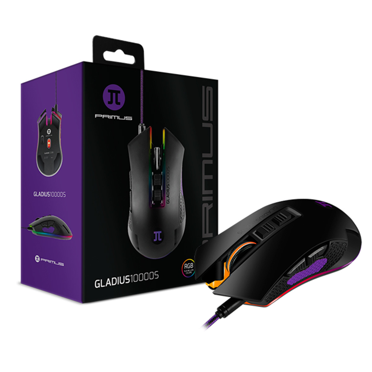 MOUSE PRIMUS PMO-201 GAMING (ÓPTICO, 10000DPI)