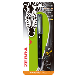 MARCADOR PUNTA DE PINCEL ZEBRA (BASE AGUA, COLOR PLATA) MARCADOR PUNTA DE PINCEL ZEBRA (BASE AGUA, COLOR PLATA)