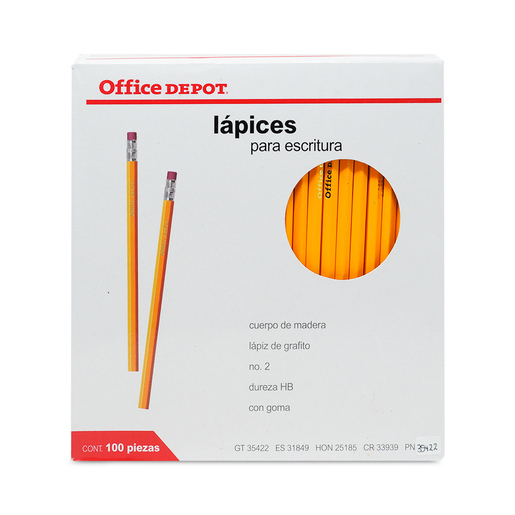 LAPIZ DE GRAFITO MINA NO.2 HB HEXAGONAL 100U