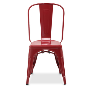 SILLA DE METAL ROJA