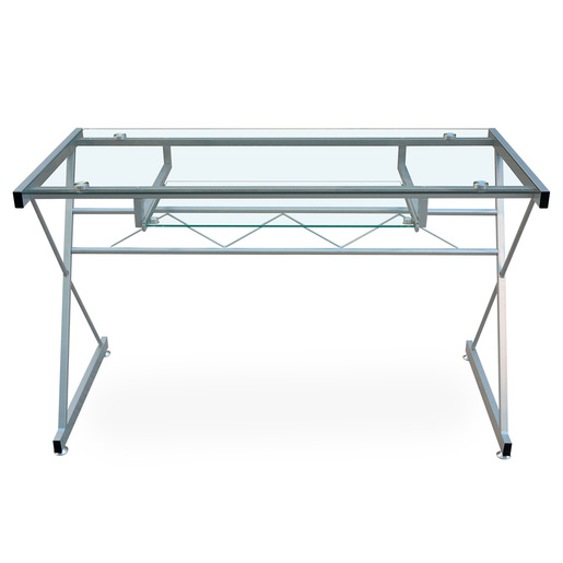 ESCRITORIO PERSONAL DE VIDRIO CON PORTA TECLADO 4TUNE