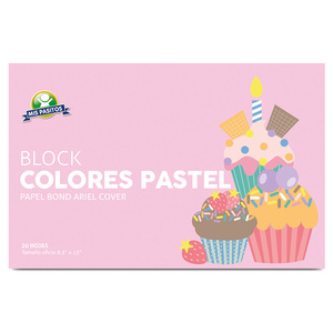 BLOCK DE PAPEL COLORES PASTEL - OFICIO BLOCK DE PAPEL COLORES PASTEL - OFICIO