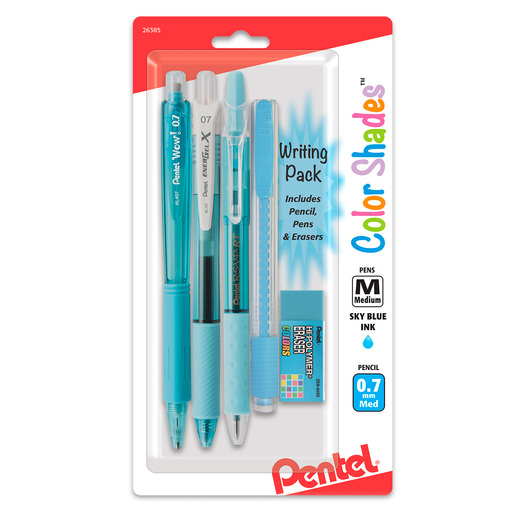 KIT DE ESCRITURA PENTEL CELESTE