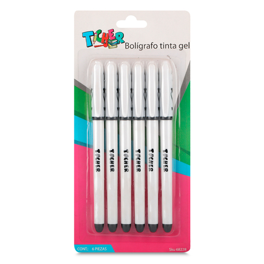 BOLIGRAFO BARRIL TGEL PTO EXTRAFINO 0.5MM TINTA NEGRA 6PZ