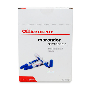 MARCADOR PERMANENTE PUNTA CINCEL TINTA AZUL CJ/12 MARCADOR PERMANENTE PUNTA CINCEL TINTA AZUL CJ/12