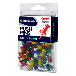 CHINCHETAS COLOR SOLIDO (PUSH PINS) 100U