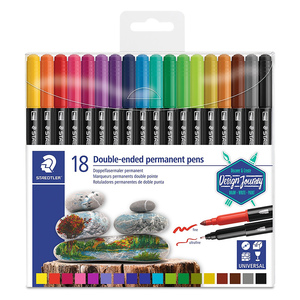 ROTULADOR STAEDTLER DOBLE PUNTA PERMANENTE 18U ROTULADOR STAEDTLER DOBLE PUNTA PERMANENTE 18U