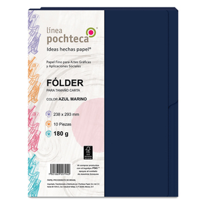 FOLDER CARTA POCHTECA AZUL 10U FOLDER CARTA POCHTECA AZUL 10U