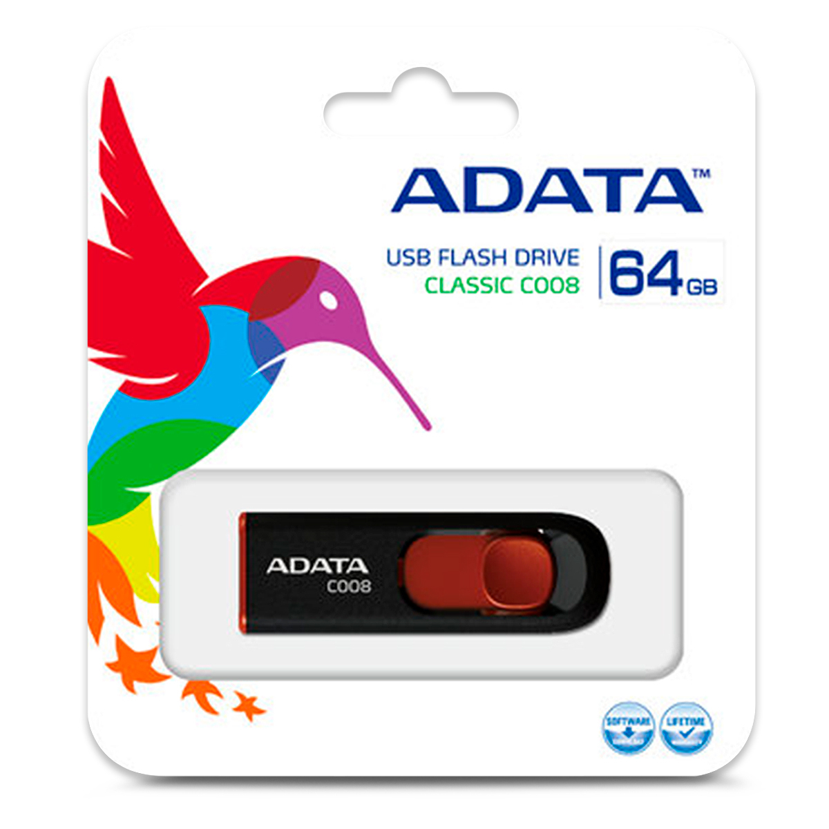 MEMORIA ADATA USB 64GB AC008-64G-RKD