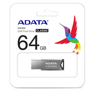MEMORIA USB 64GB 2.0 PLATA ADATA