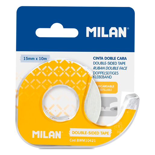CINTA ADHESIVA DOBLE CARA MILAN 15 MM X 10 M