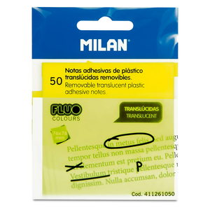 BLOCK DE NOTAS MILAN AMARILLO 76X76MM (TRANSPARENTES, 50 HOJAS) BLOCK DE NOTAS MILAN AMARILLO 76X76MM (TRANSPARENTES, 50 HOJAS)